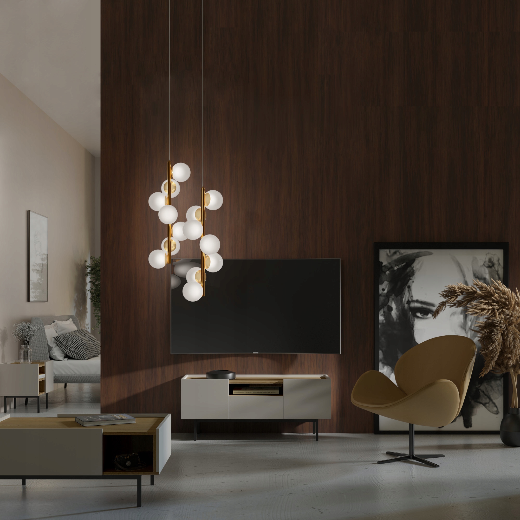 Ława prostokątna Noel 100 x 60 Kaszmir / Dąb Cremona