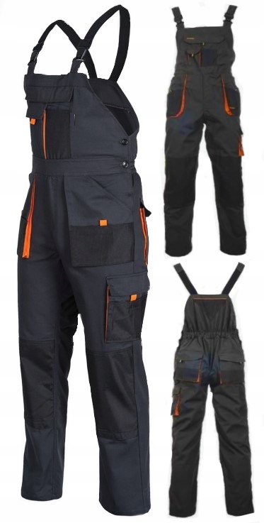 

Spodnie Ogrodniczki robocze Potrójne Szwy Mocne