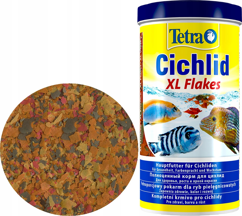 TETRA Cichlid XL Flakes 1l Pokarm Malawi Tanganika 9649395501 