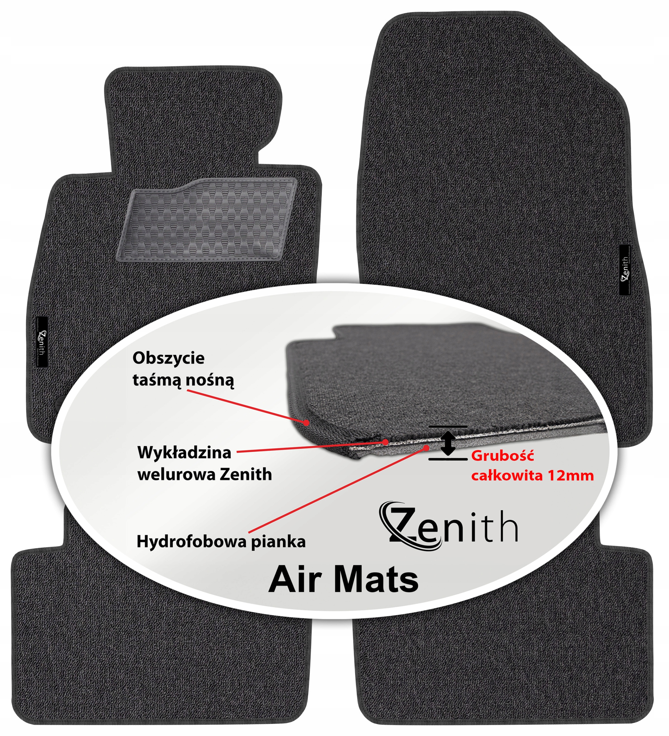Mazda 3 III 2013-2018 Velúrové koberčeky do auta Zenith Air Mats