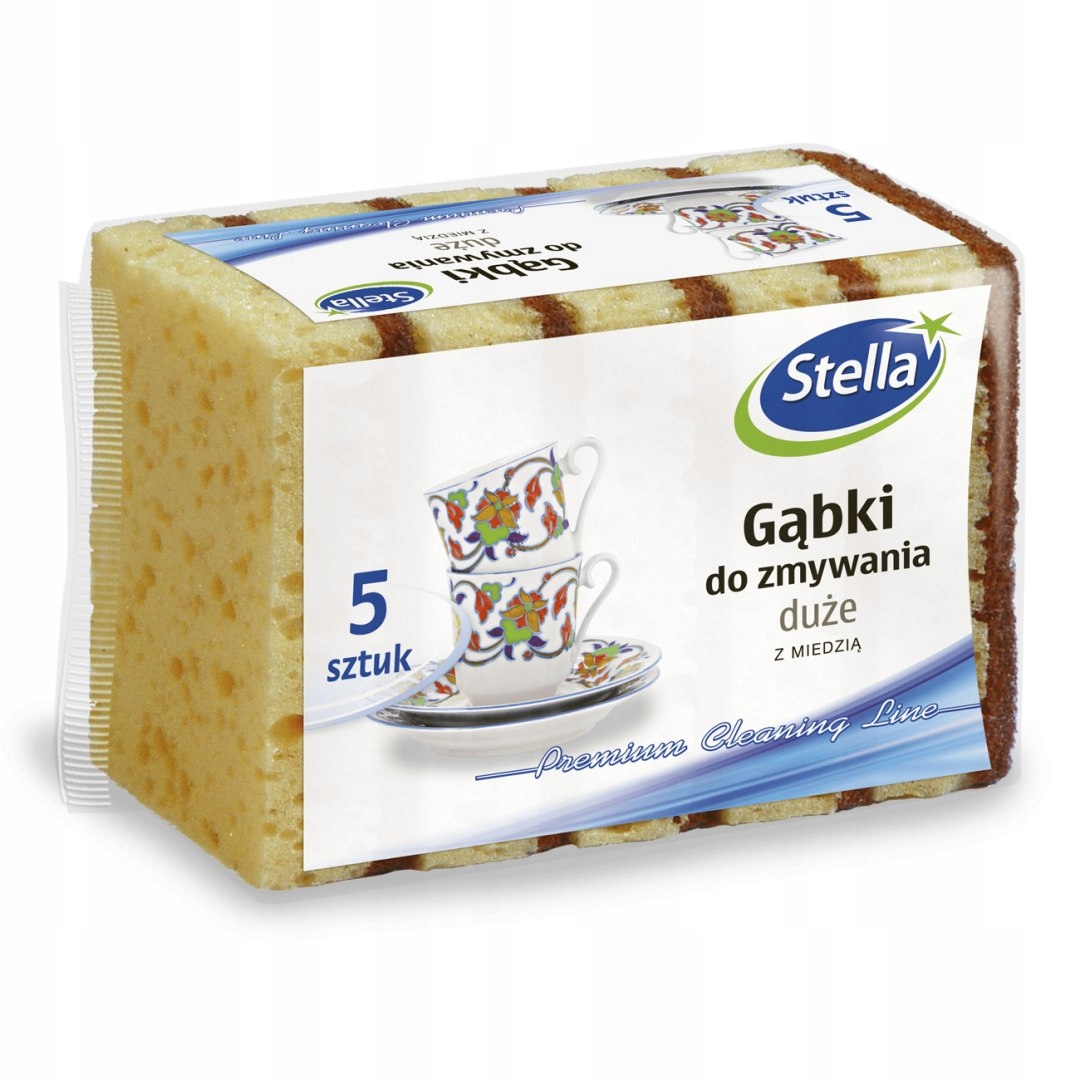 

Stella Gąbki do zmywania z miedzią duże 5 szt