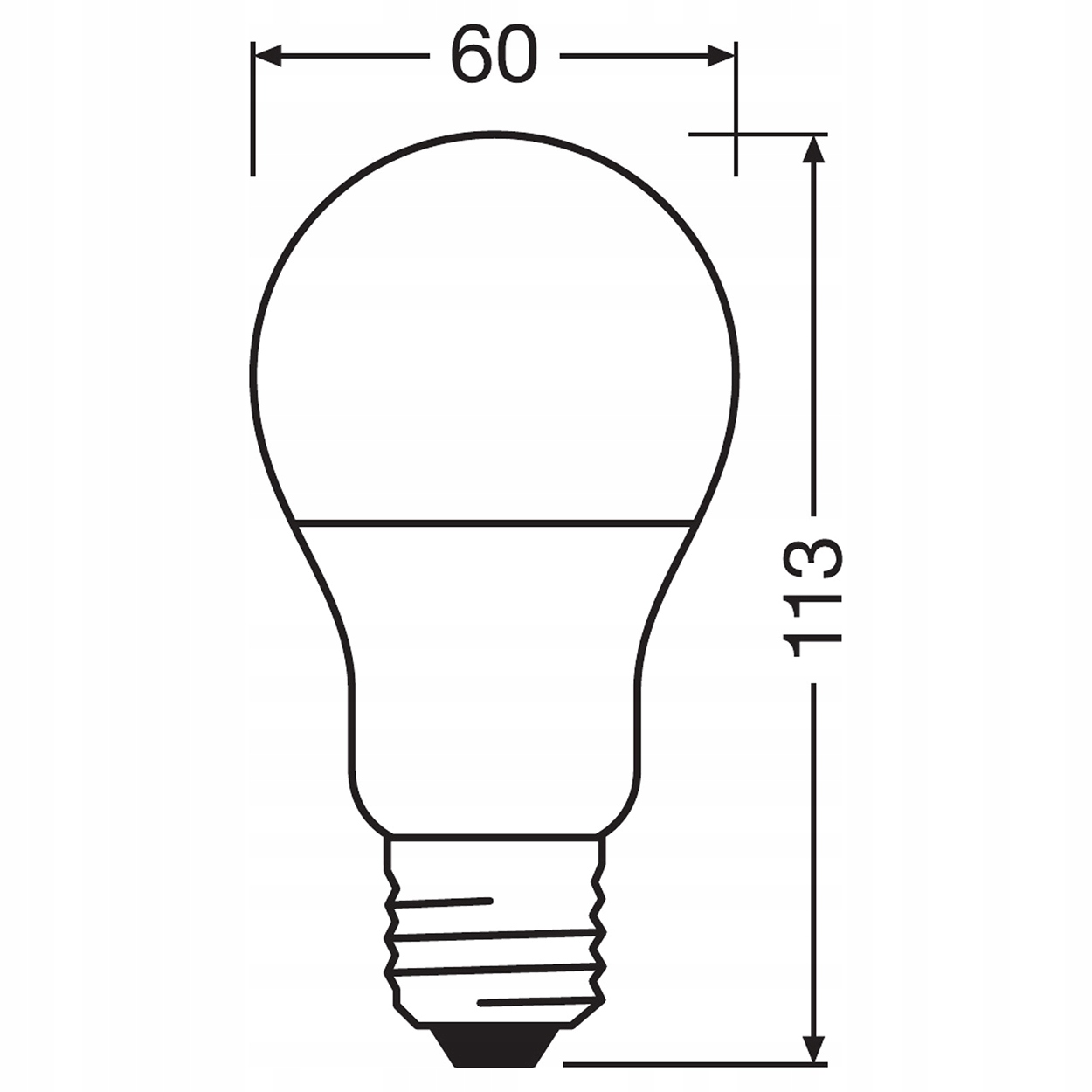 Żarówka LED E27 8,5W = 60W A60 2700K OSRAM 2PAK Marka Osram