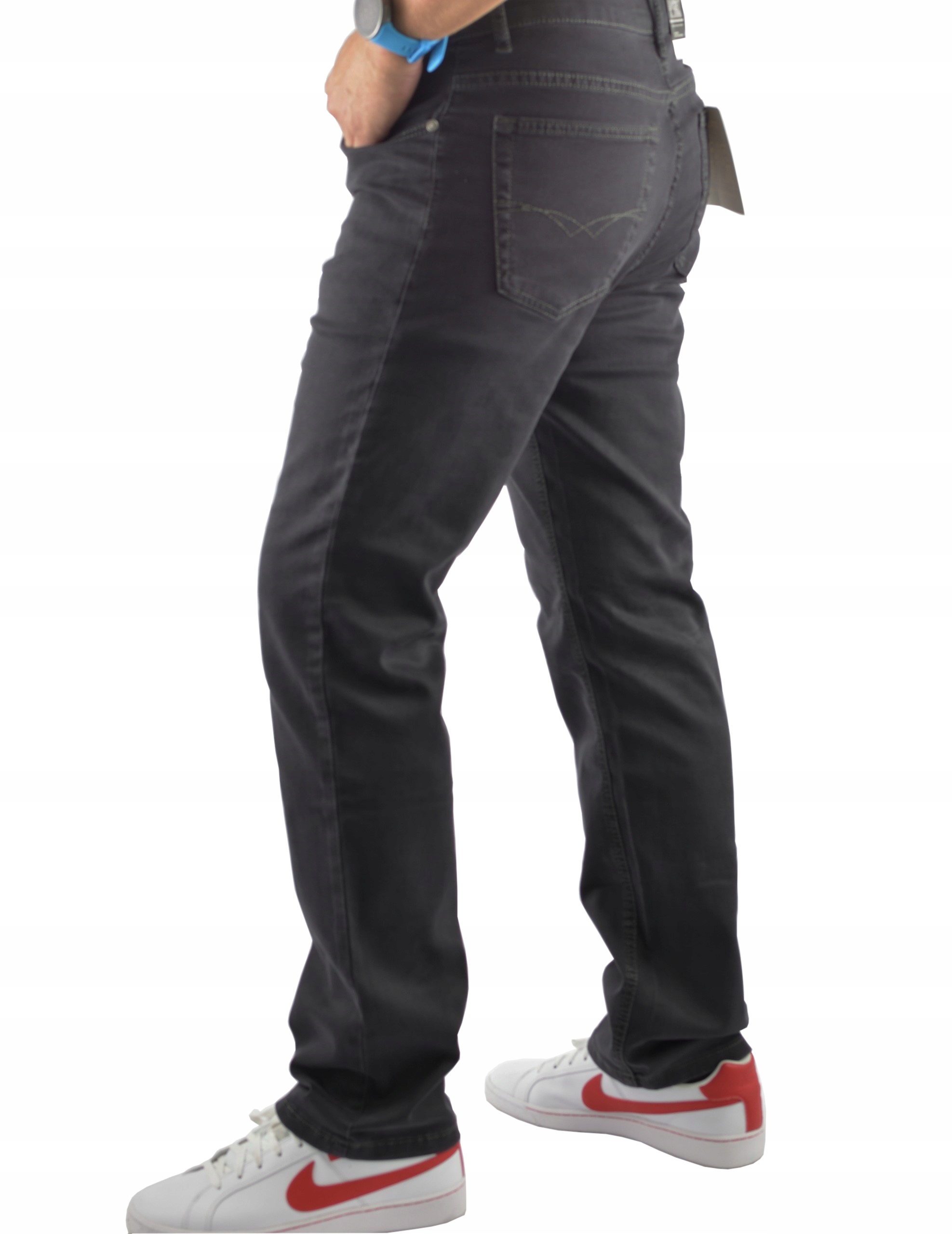 MĘSKIE JEANSY BIGREY SPODNIE SZARE 46/32 Model 718