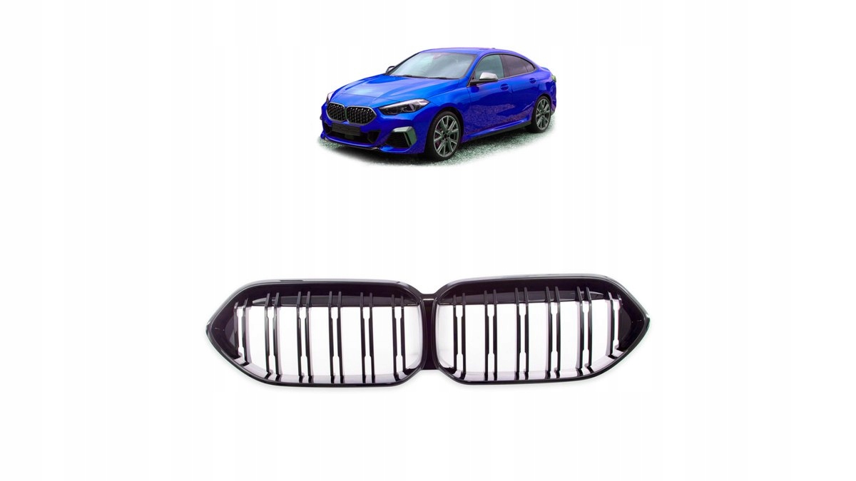 Gril Bmw 2 F44 s dvojitými rebrami Gloss Black