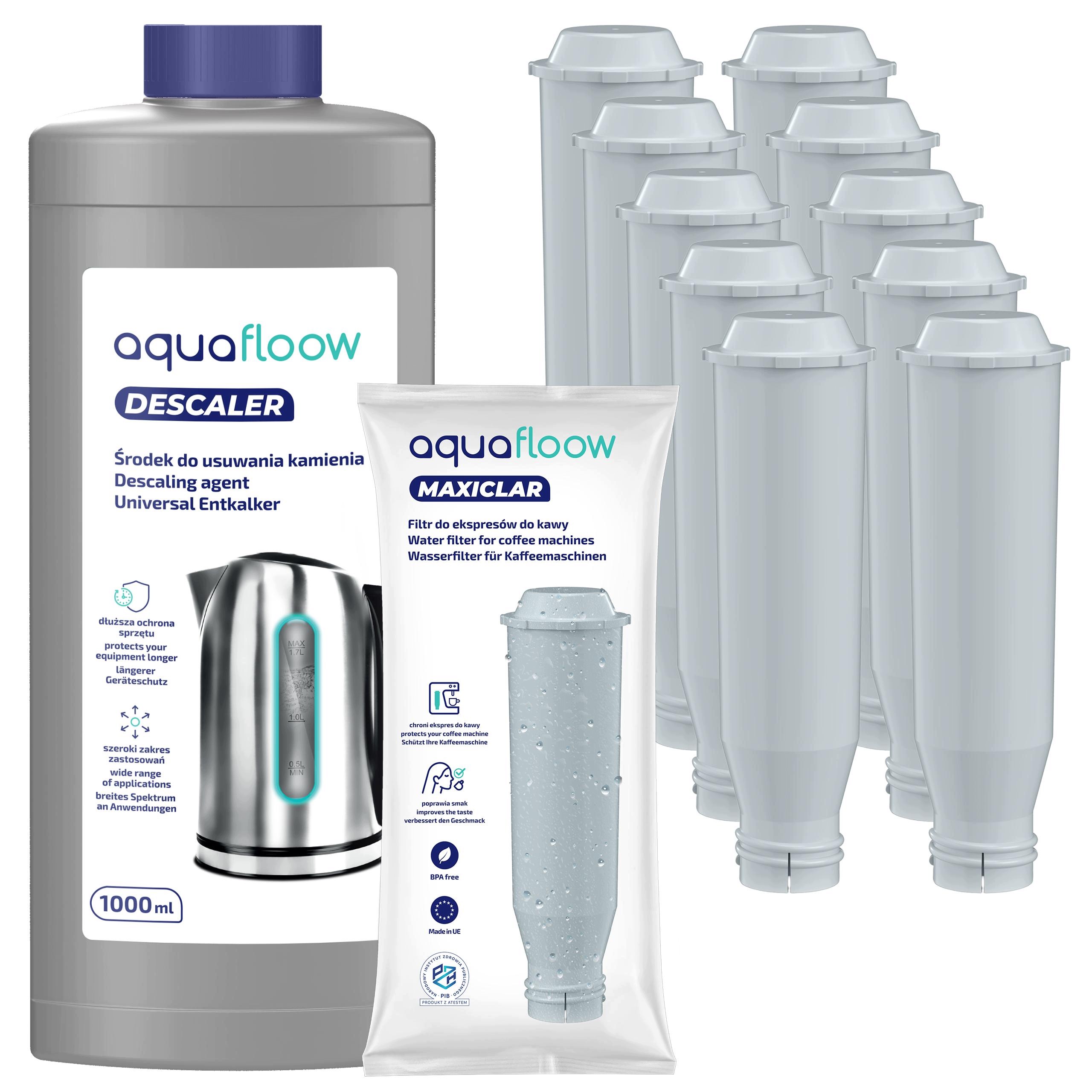 AquaFloow filtr do kávovaru Krups Nivona náhradní 10x odvápňovač 1 l