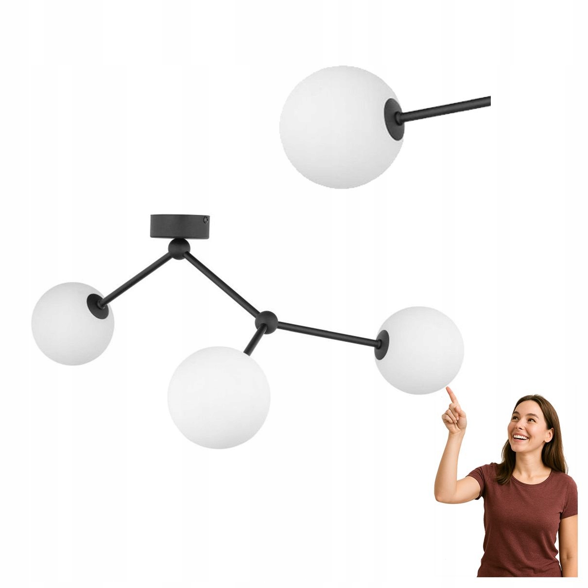 Stropná lampa Fairy Black 4854 Tk Lighting