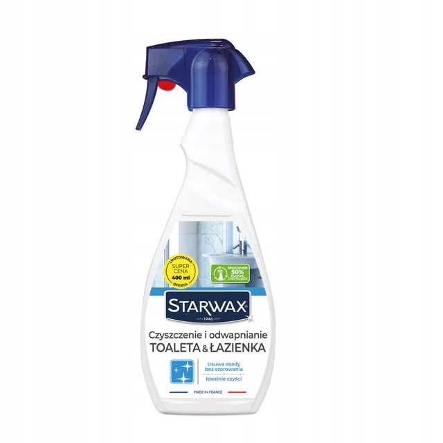 PŁYN DO MYCIA I CZYSZCZENIA ŁAZIENKI I TOALETY 400ML STARWAX