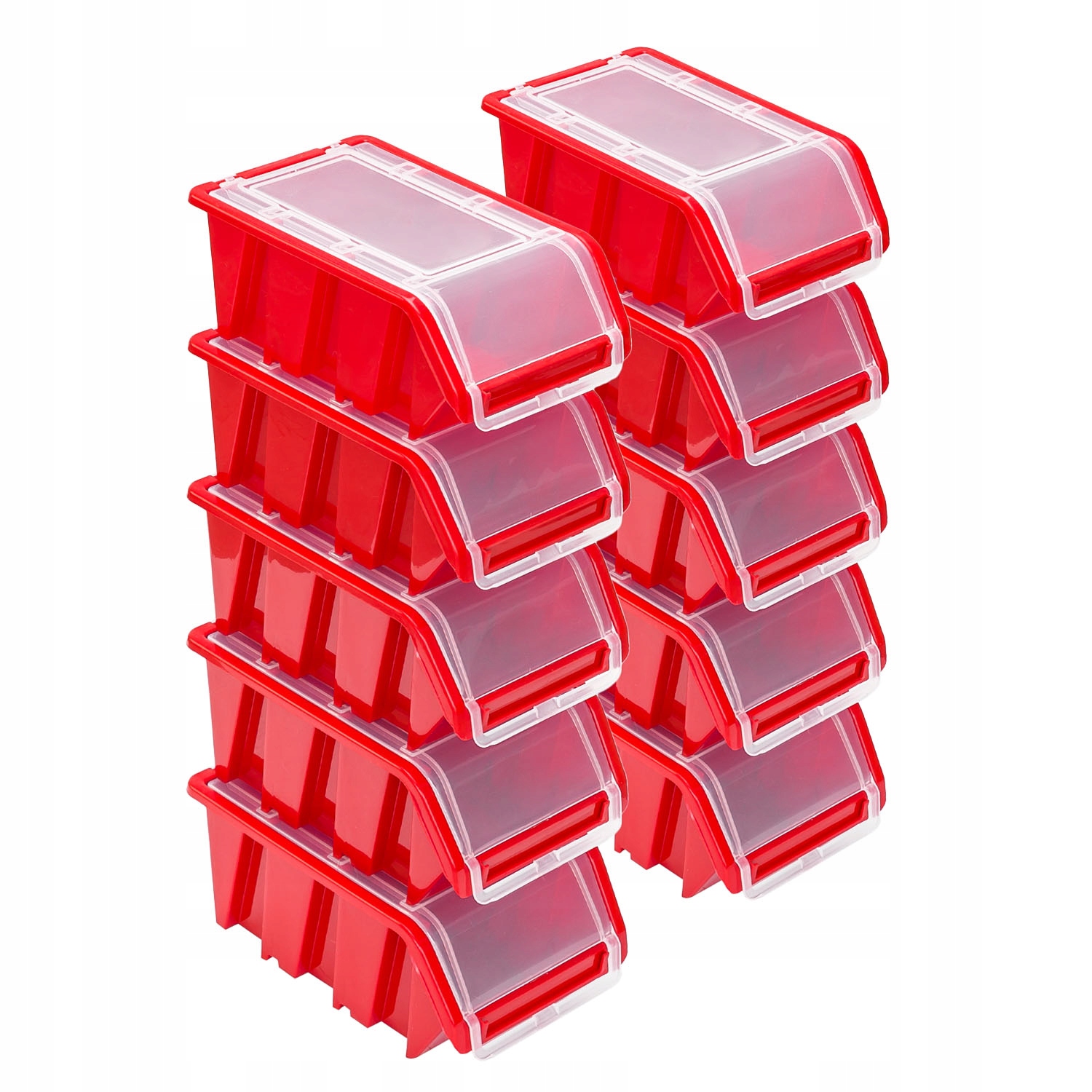 

10x Pojemniki Magazynowy kuweta NPKL6 Czerwona