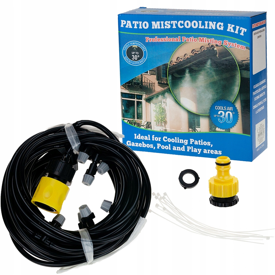 KURTYNA WODNA MGIEŁKA ZRASZACZ ZESTAW NAWADNIANIA Kod producenta OGRODOWA KLIMA NA OGRÓD IRYGACJA WĄŻ 10m