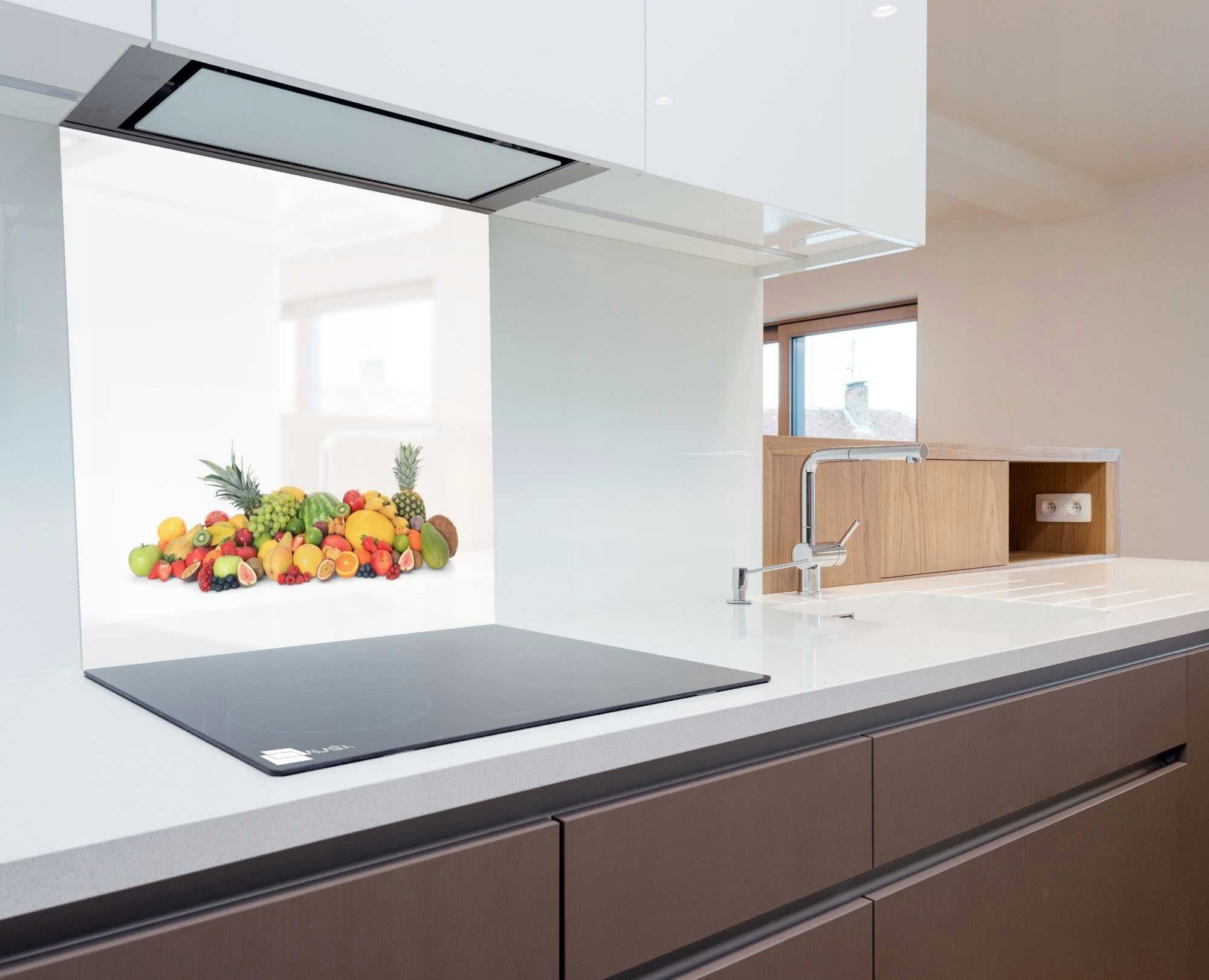 Panel szklany hartowany 60x70 Owoce na białym tle Liczba m² w ofercie 0.42 m²