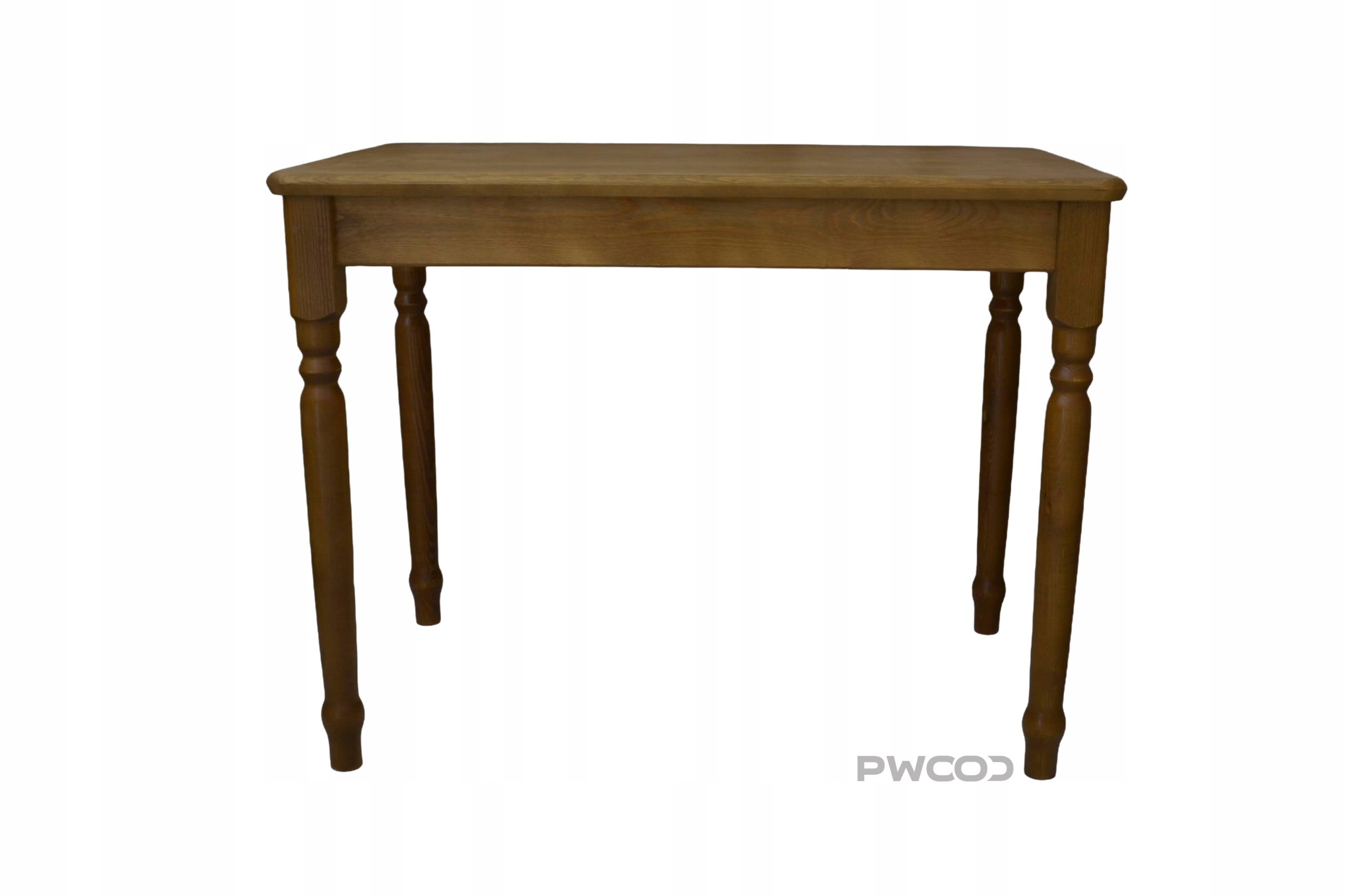 Dřevěný Stůl z borovice, soustružený, barva dub 100x70 cm