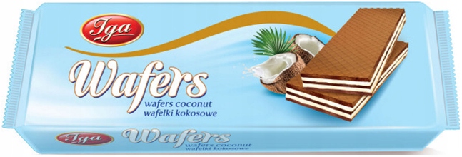 10 Sztuk Iga Wafle Wafers Kokosowe 500G