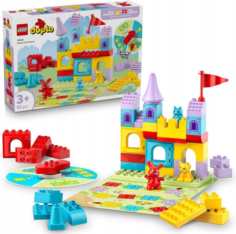 Lego Duplo Hra Hrad Hopsy 10450 vzdělávací desková hra pro 3leté dítě 2v1
