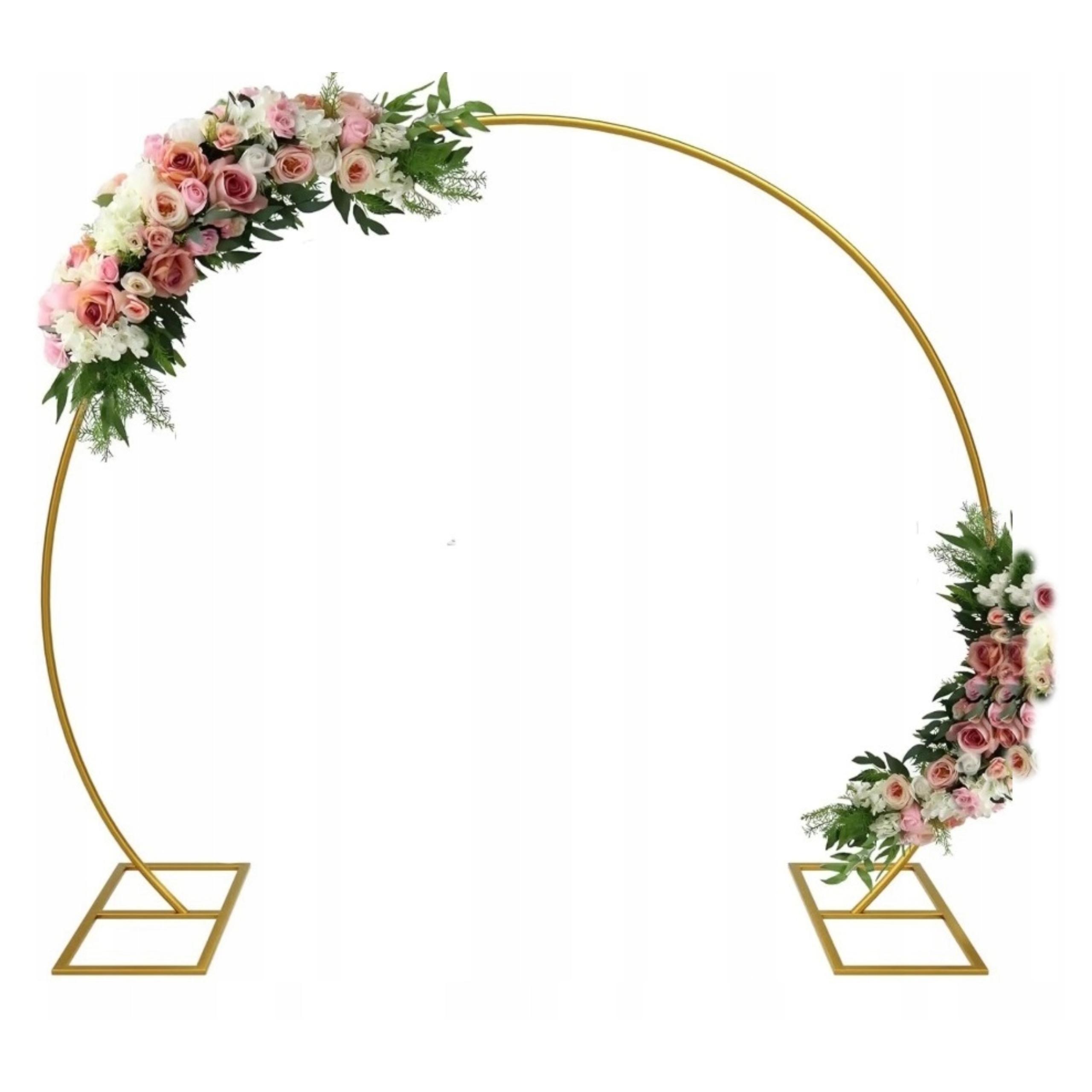 Zlaté Půlkruhy Balónové Stojany Balónový Stojan Kovová Konstrukce Svatba Párty 2,1 m ZK03