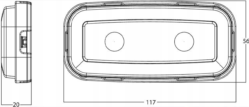 LAMPA TYLNA PRZECIWMGIELNA LED PRZYCZEPY TIR WAŚ Producent części WAŚ