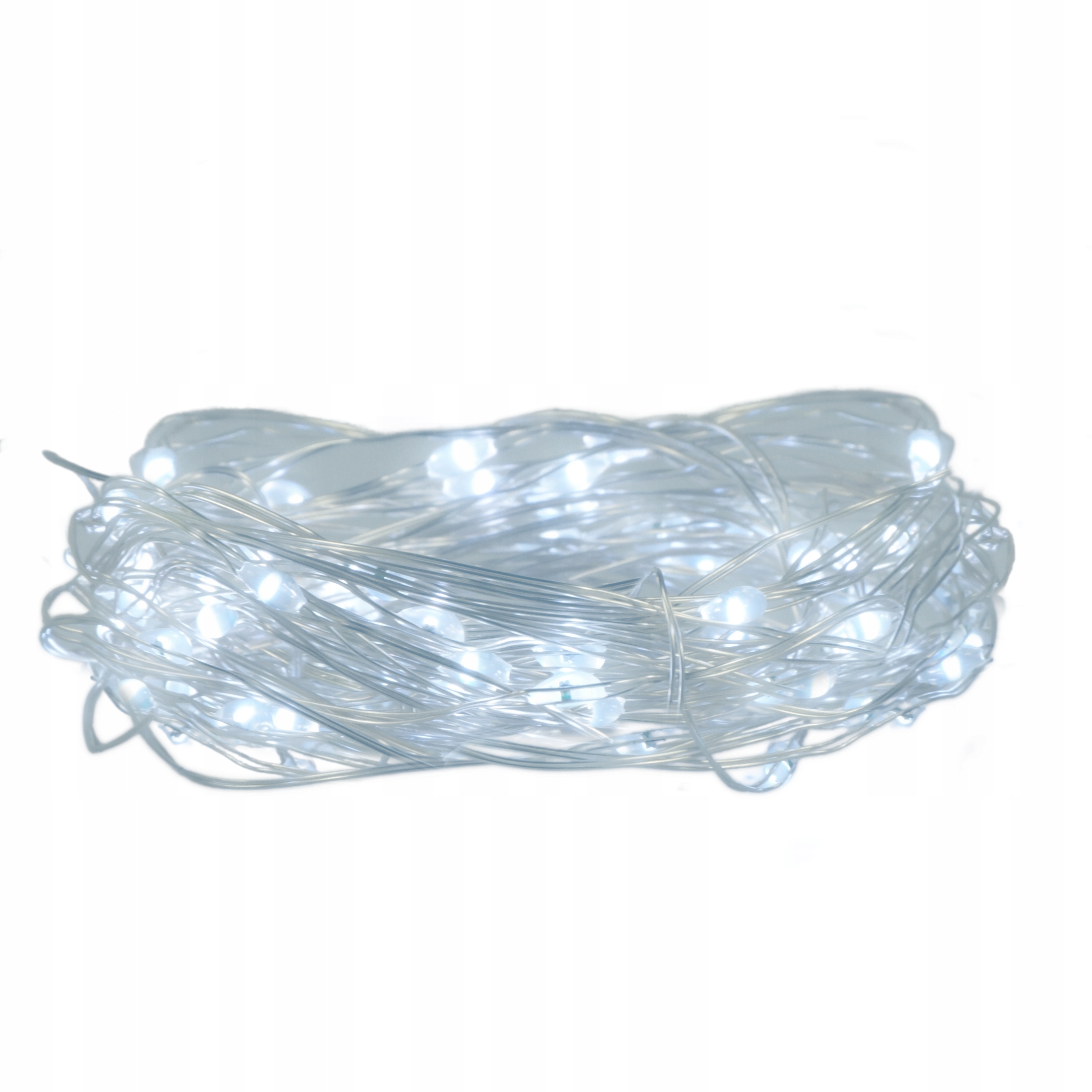 

Lampki 20 Led na druciku na baterie białe zimne