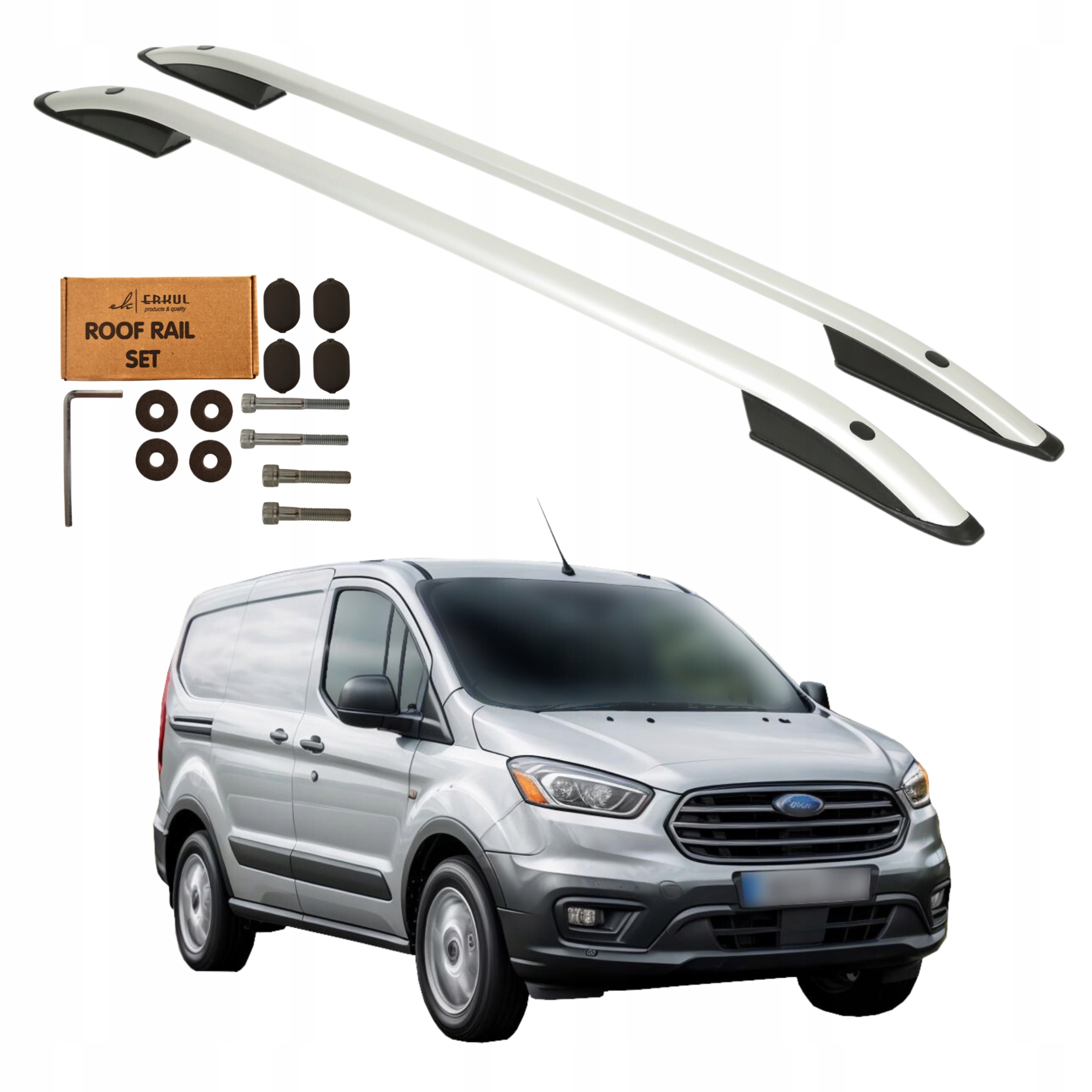 Střešní nosiče Ford Transit Courier Od 2014-2023 hliníkové, pevné, odolné