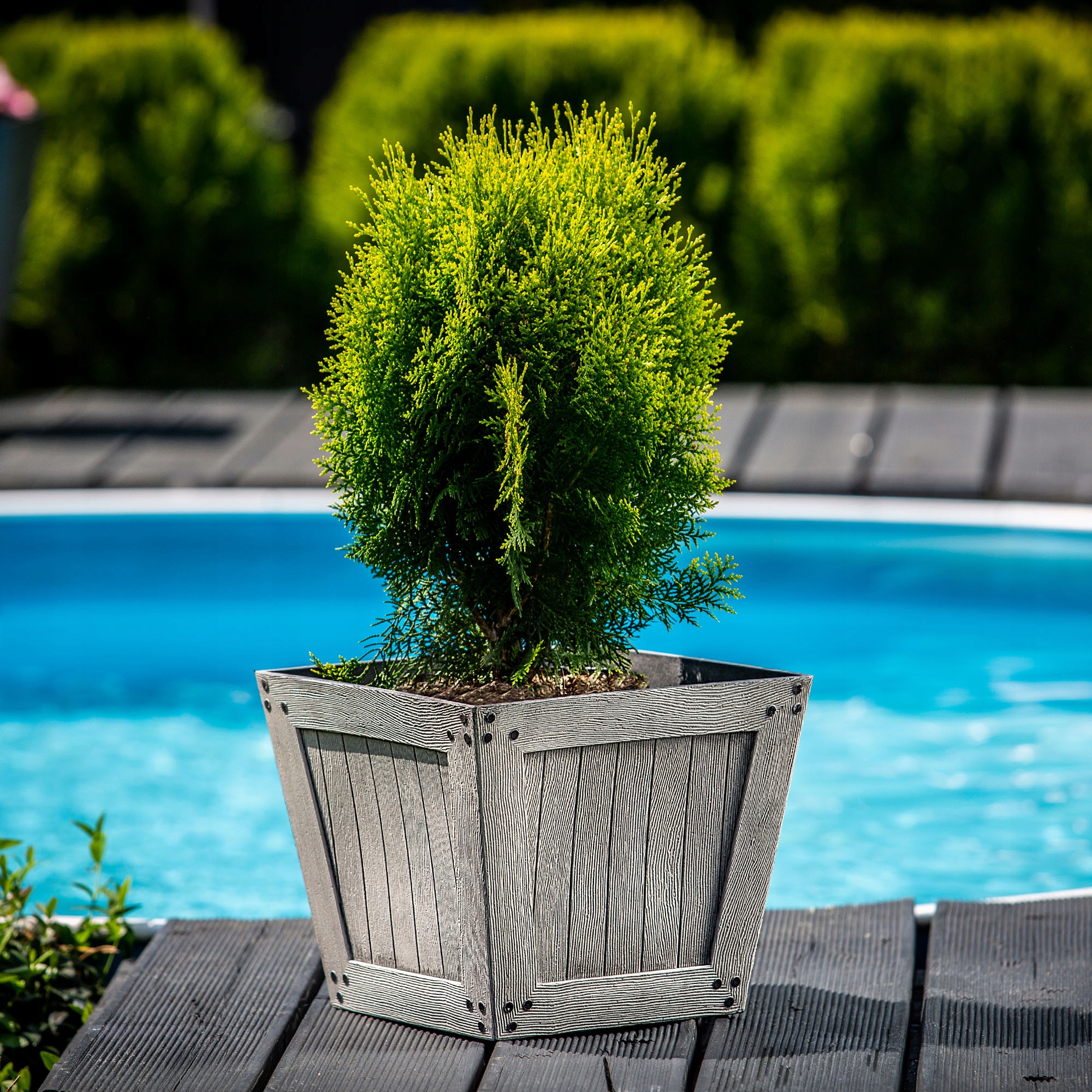 DONICA OSŁONKA NA BALKON TARAS NA KWIATY SZARA Marka Kadax