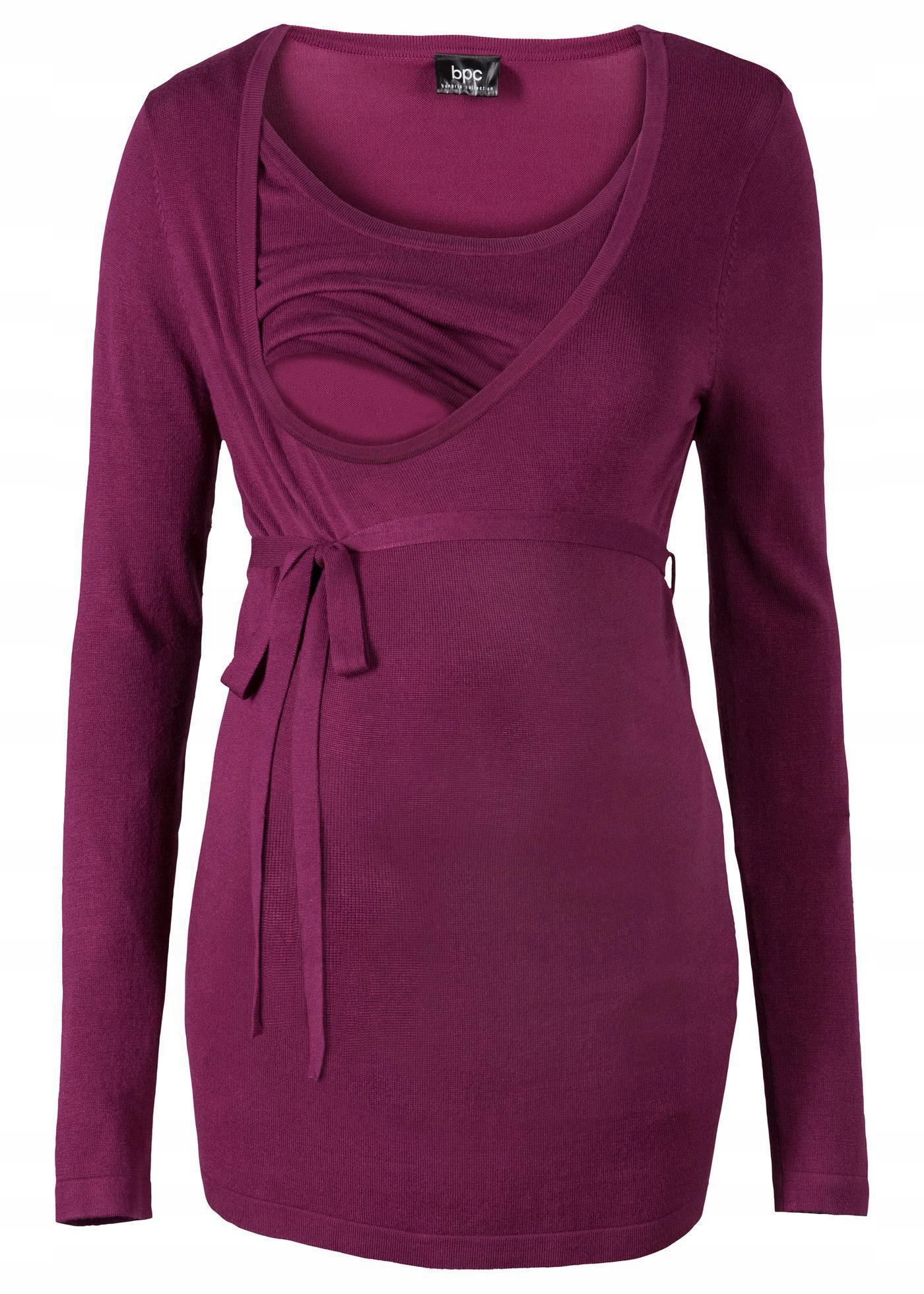 BONPRIX SWETER CIĄŻOWY DO KARMIENIA__40 Rodzaj bez kaptura