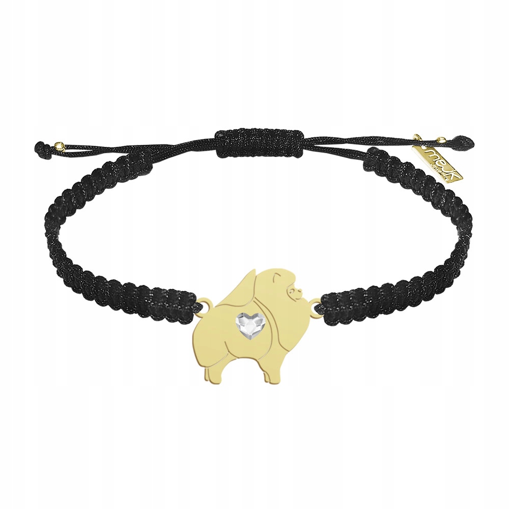 Zlatý náramek Miniaturní špic 925 Šperky Žena Makramé Gravírování