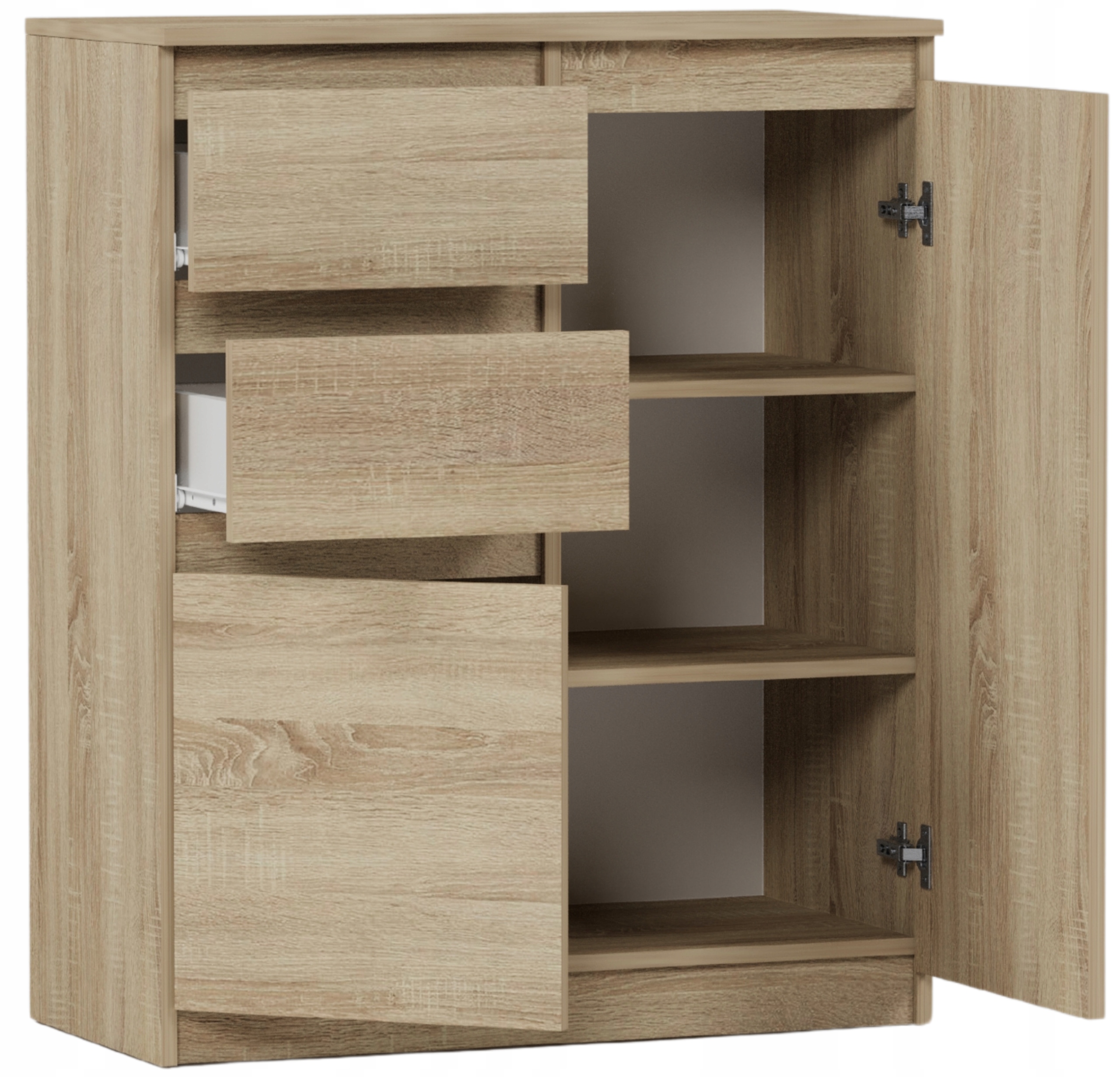 KOMODA 98CM SZAFKA 2 SZUFLADY SONOMA S2