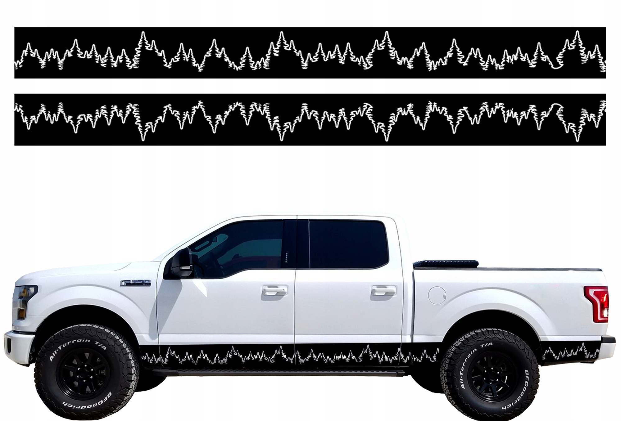Samolepky Na Bok Busa Campingu Pásy Les 20 cm x 4 m