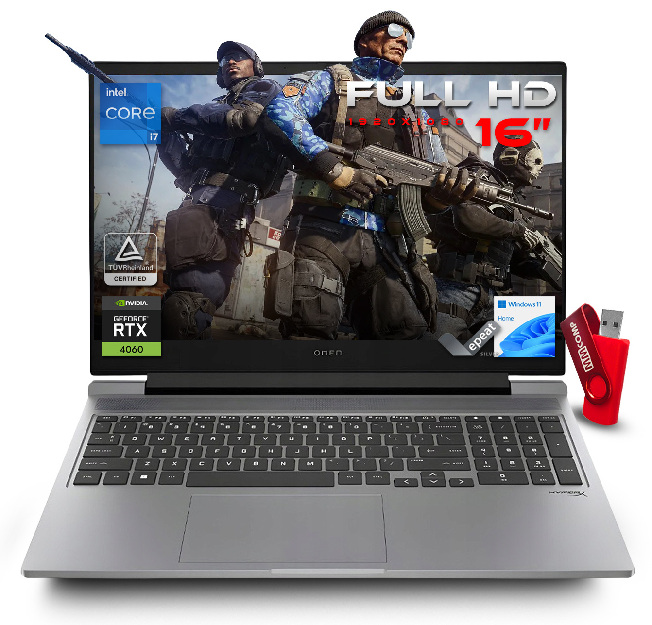 Laptop Hp Omen 16 Core i7-14650HX 16GB DDR5 4TB Ssd 1920*1080 Ips Rtx 4060