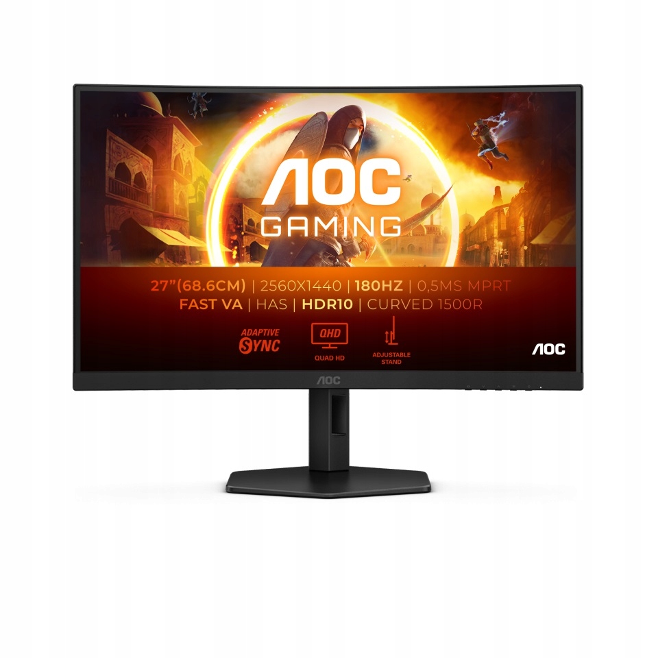 Zakrivený Monitor 27 palcov 2K Aoc CQ27G4X Fast Va 180Hz 0,5ms Mprt Herný
