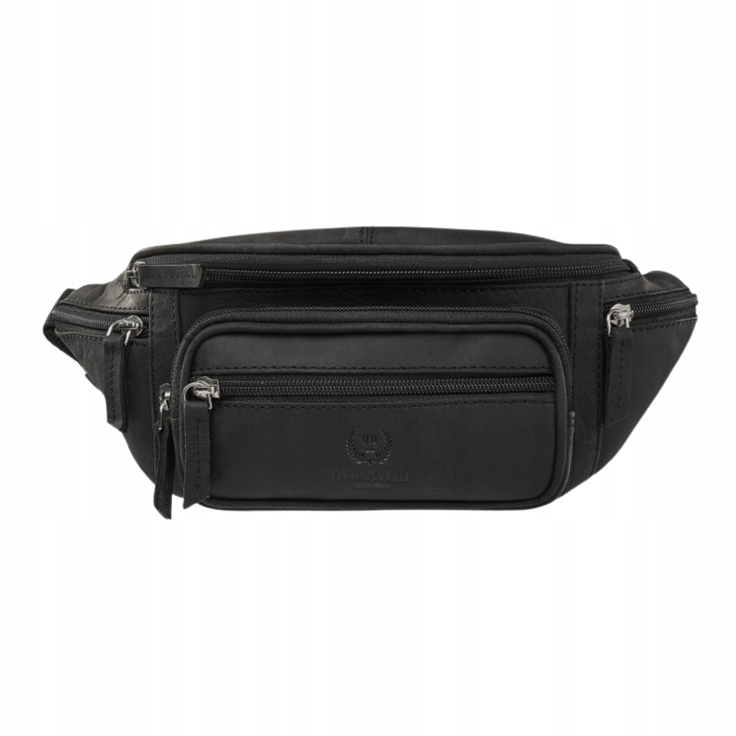 Pánská ledvinka Brašna na kůži Stará kůže Hunter Pohodlný na nošení Černá