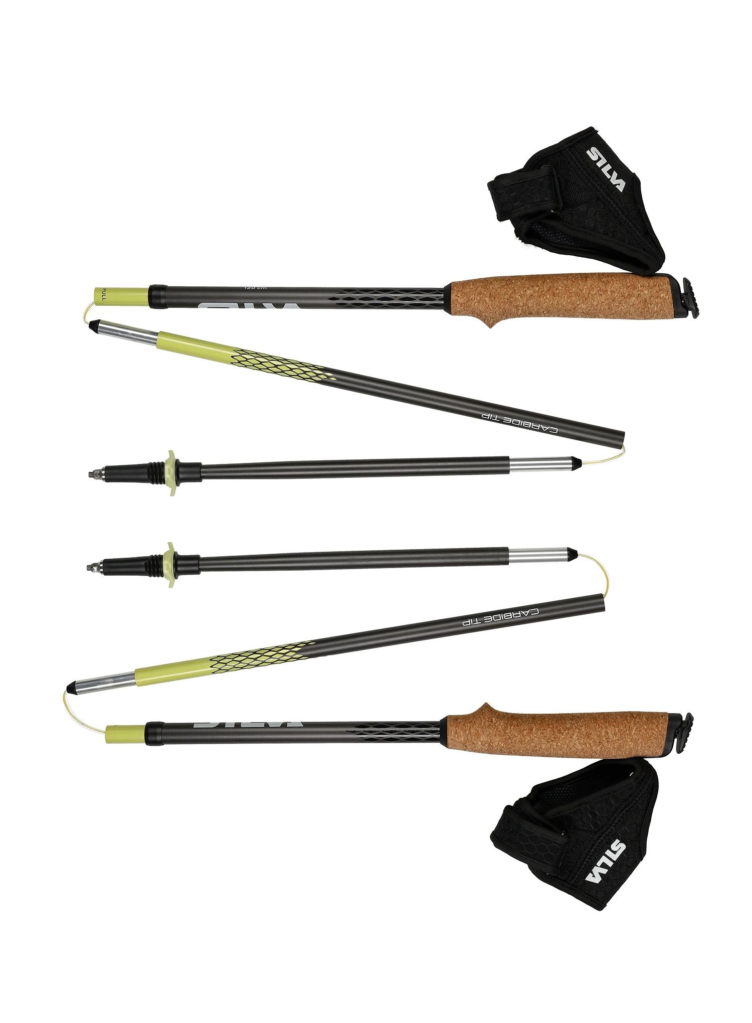 Běžecké hole Silva Running Poles Carbon Z Fixed 130 cm
