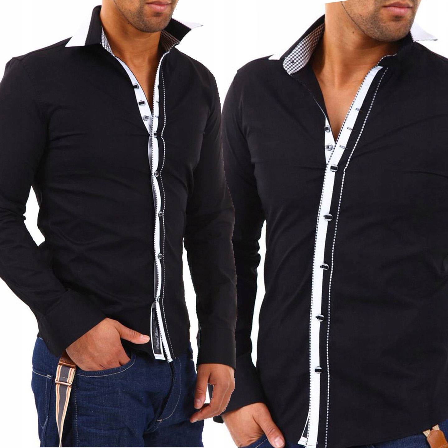 Pánská košile Elegant Klasická Svatba Svaté Přijímání Ležérní Svatební Hostina Kontrast