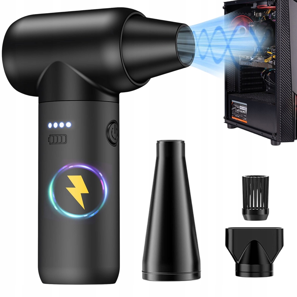 Vysavač do auta 2v1 Akumulátorový Usb 120W 3 nástavce