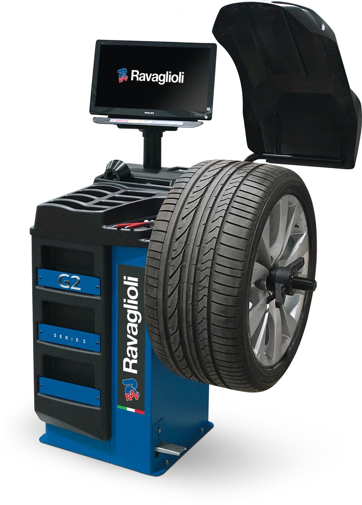 Profesionálna Automatická Vyvažovačka Kolies LCD Ravaglioli G2.140R Italy