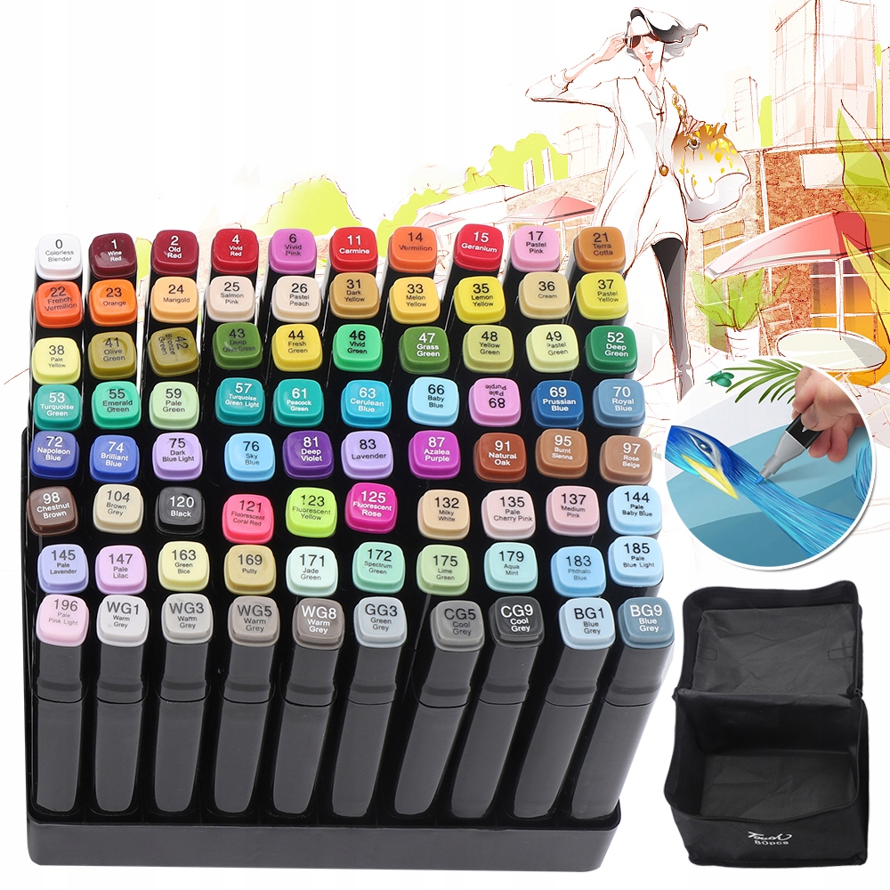 PISAKI FLAMASTRY MAZAKI 80SZT MARKERY AKRYLOWE EAN (GTIN) 0191491620874