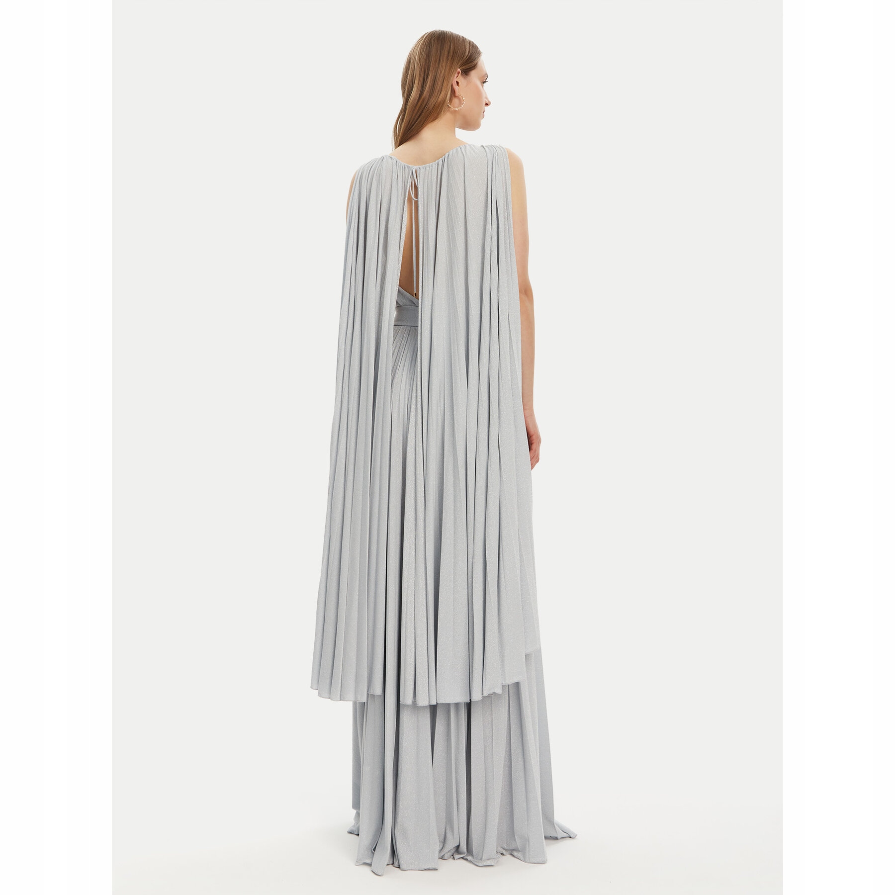 Elisabetta Franchi Damskie Sukienka wieczorowa Srebrny