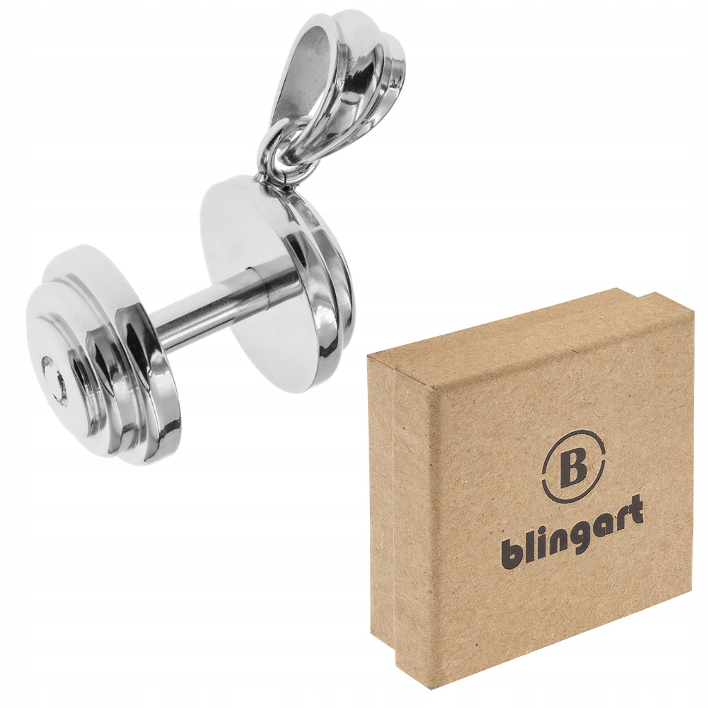 

Zawieszka wisiorek stalowy Hantel Sztanga prezent