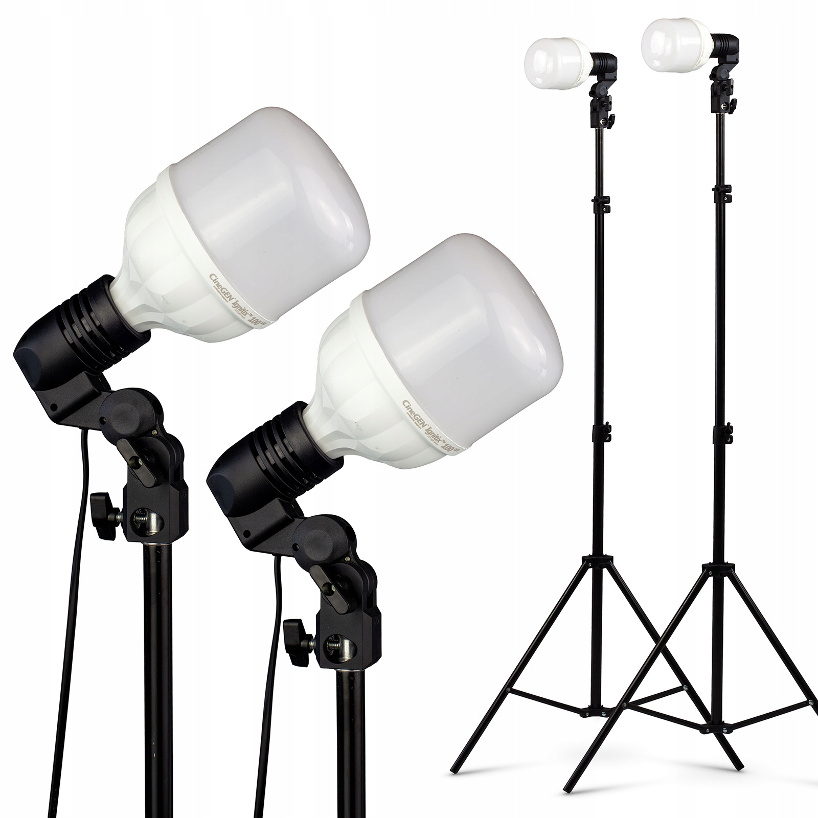 Sada stavebních lamp 2x 100W Led Stativ 200 cm