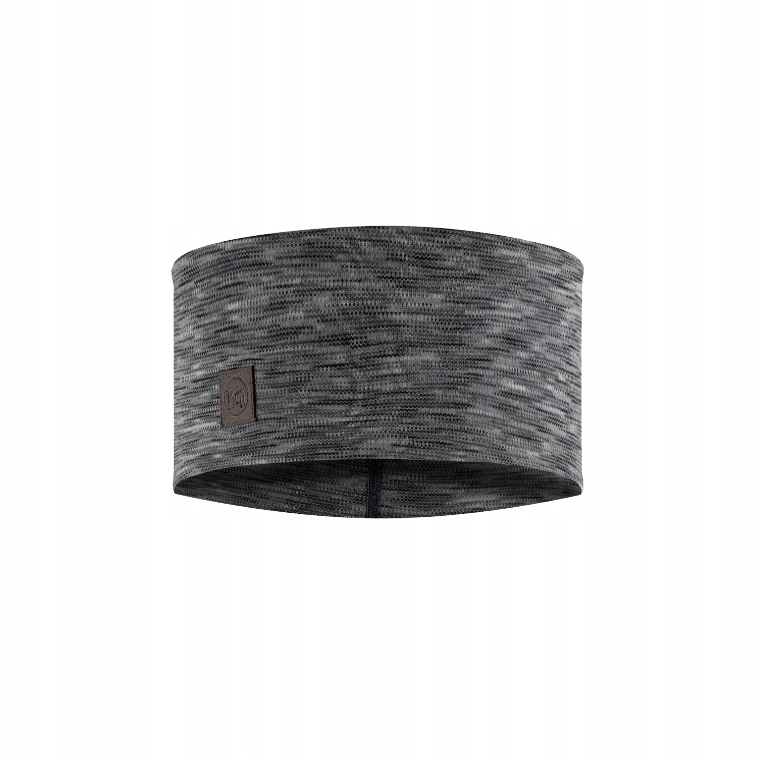 Opaska Buff Merino Wide Headband Multistripes Fog Grey