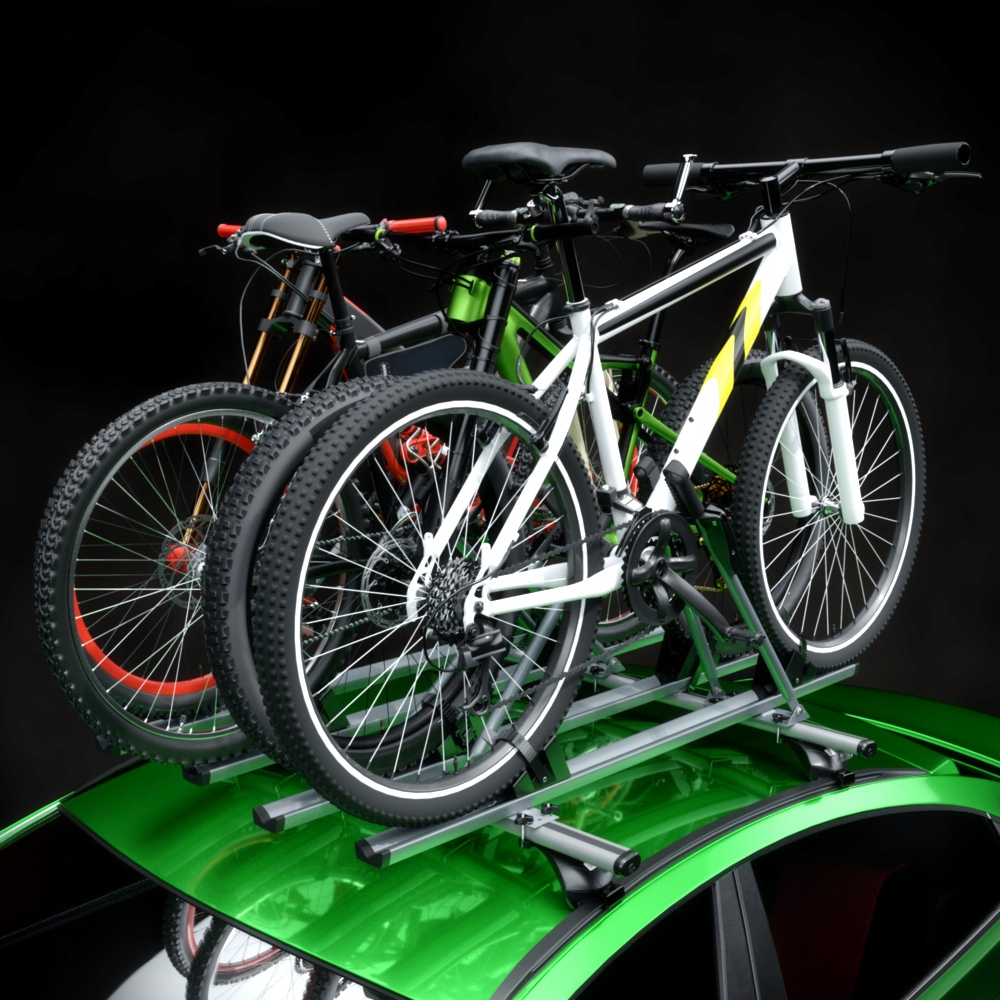 4x BAGAZNIK DACHOWY NA ROWER UCHWYT ROWEROWY DACH Bicycle frame diameter 2550 mm