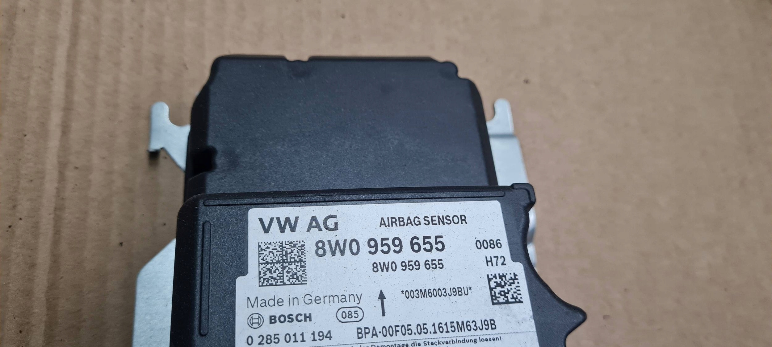 A4 B9 8W module control unit SENSOR airbag 8W0959655 A5 8W