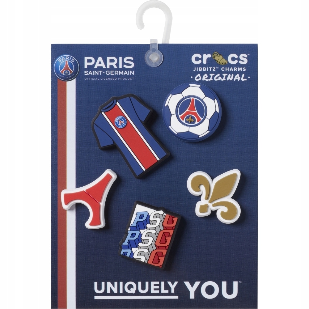 PRZYPINKA CROCS JIBBITZ PIN DO BUTÓW ZESTAW 5 SZTUK PSG PARIS SAINT-GERMAIN Marka Crocs