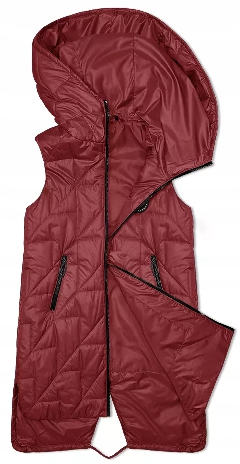 Vesta S Kapucí B8237 Červená XXL (44)