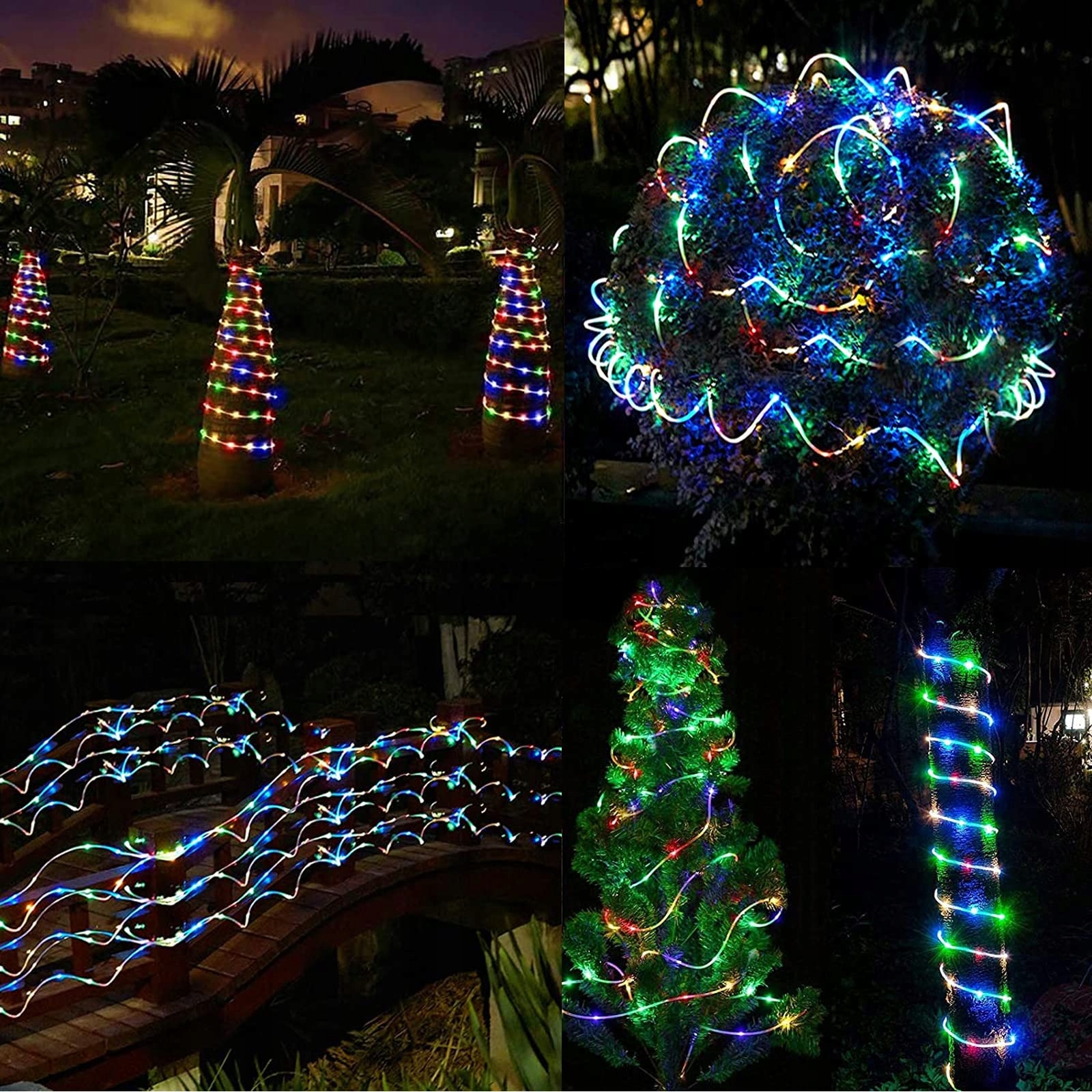 SOLAR LED Pasek Zewnętrzny 5m 280 LED RGB Zmiana Kolorów Wodoodporny — miniatura 5