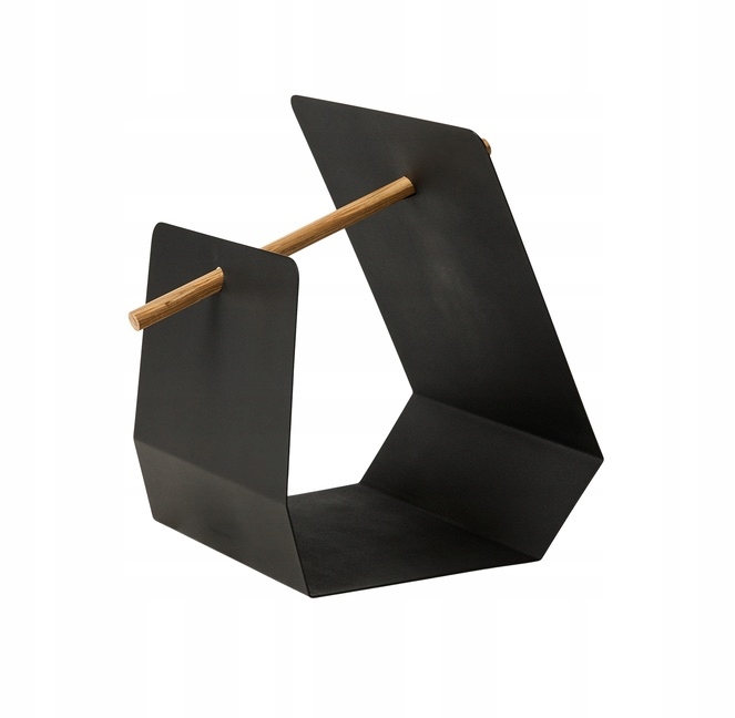 Andersen Furniture Edge Stojan na noviny alebo krbové drevo čierny