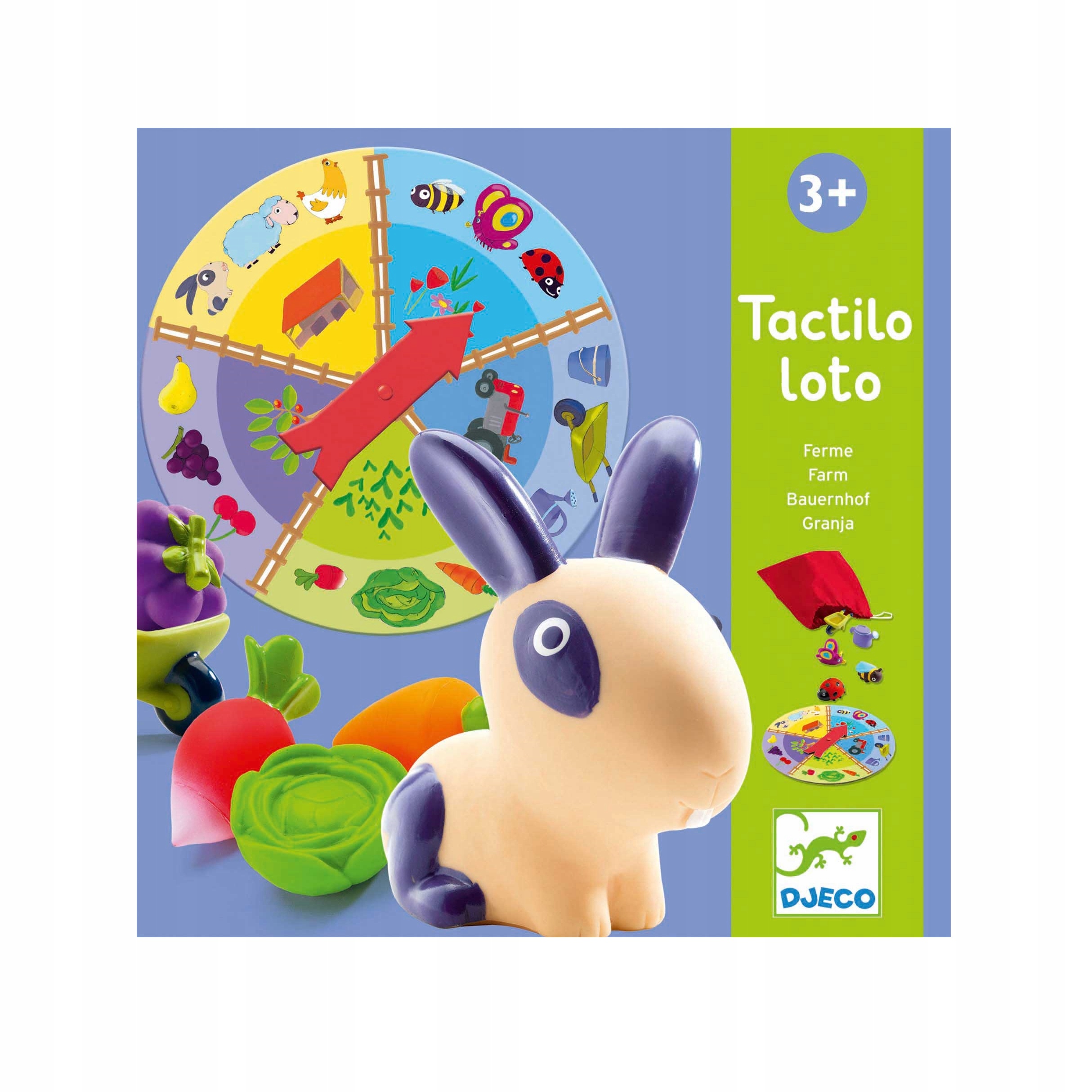 Lotto dotykowe Farma Djeco gra edukacyjna dla dzieci 3+