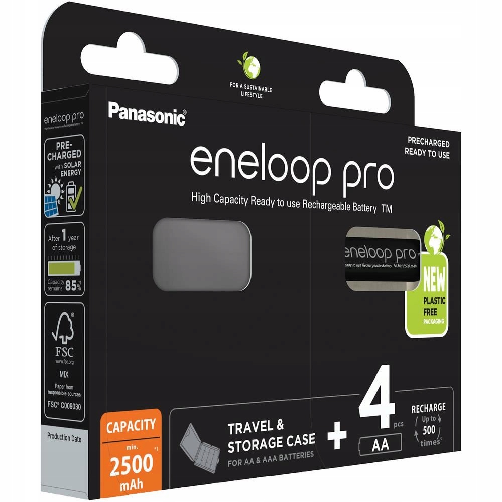 Panasonic HR6 Aa 3HCDE/ 4BE Case Eneloop Pro N, 2500 mAh (Blistr 4ks)…
