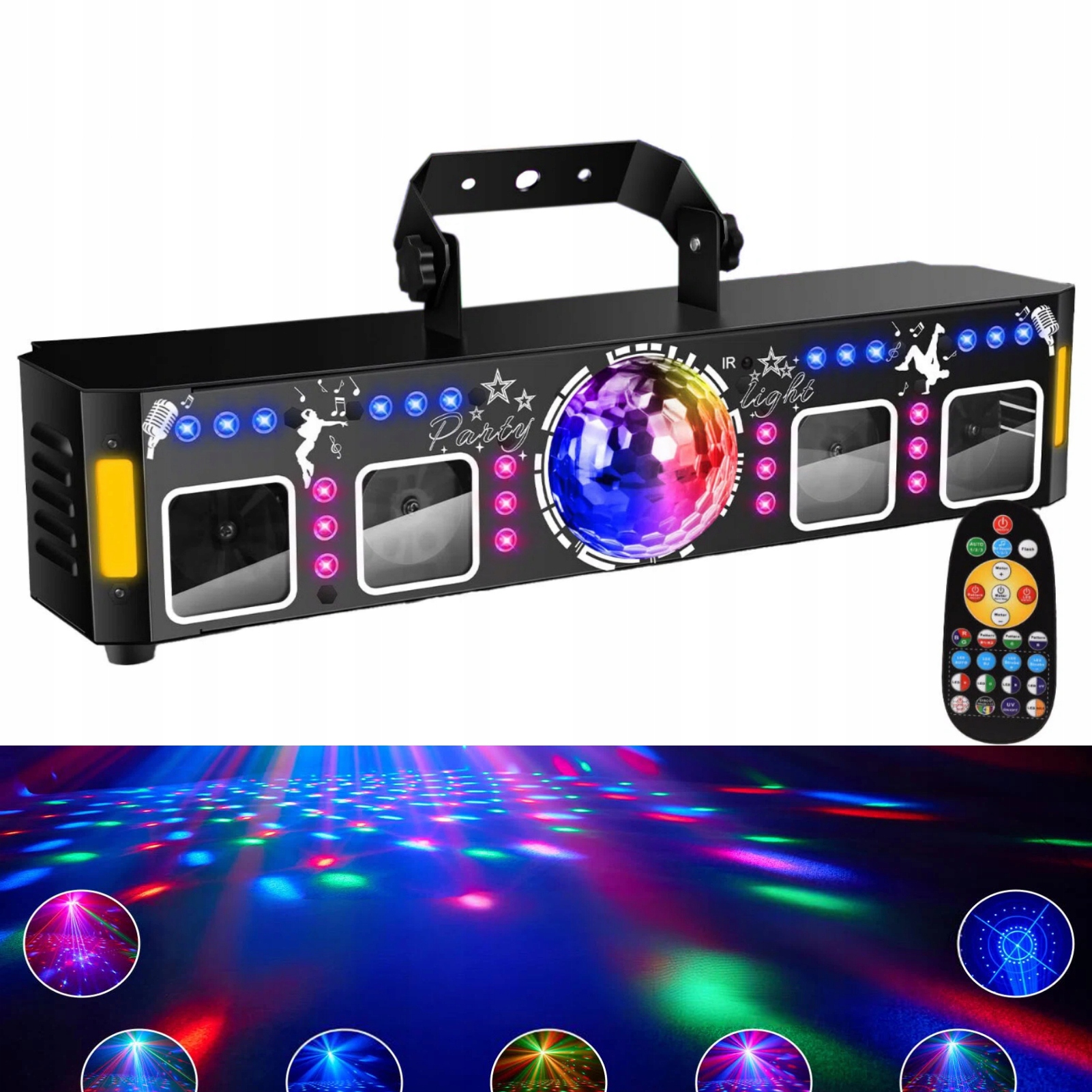 Projektor, Reflektor, Světelný Efekt Led Disco Rgbw, Scénická Lampa Rgb