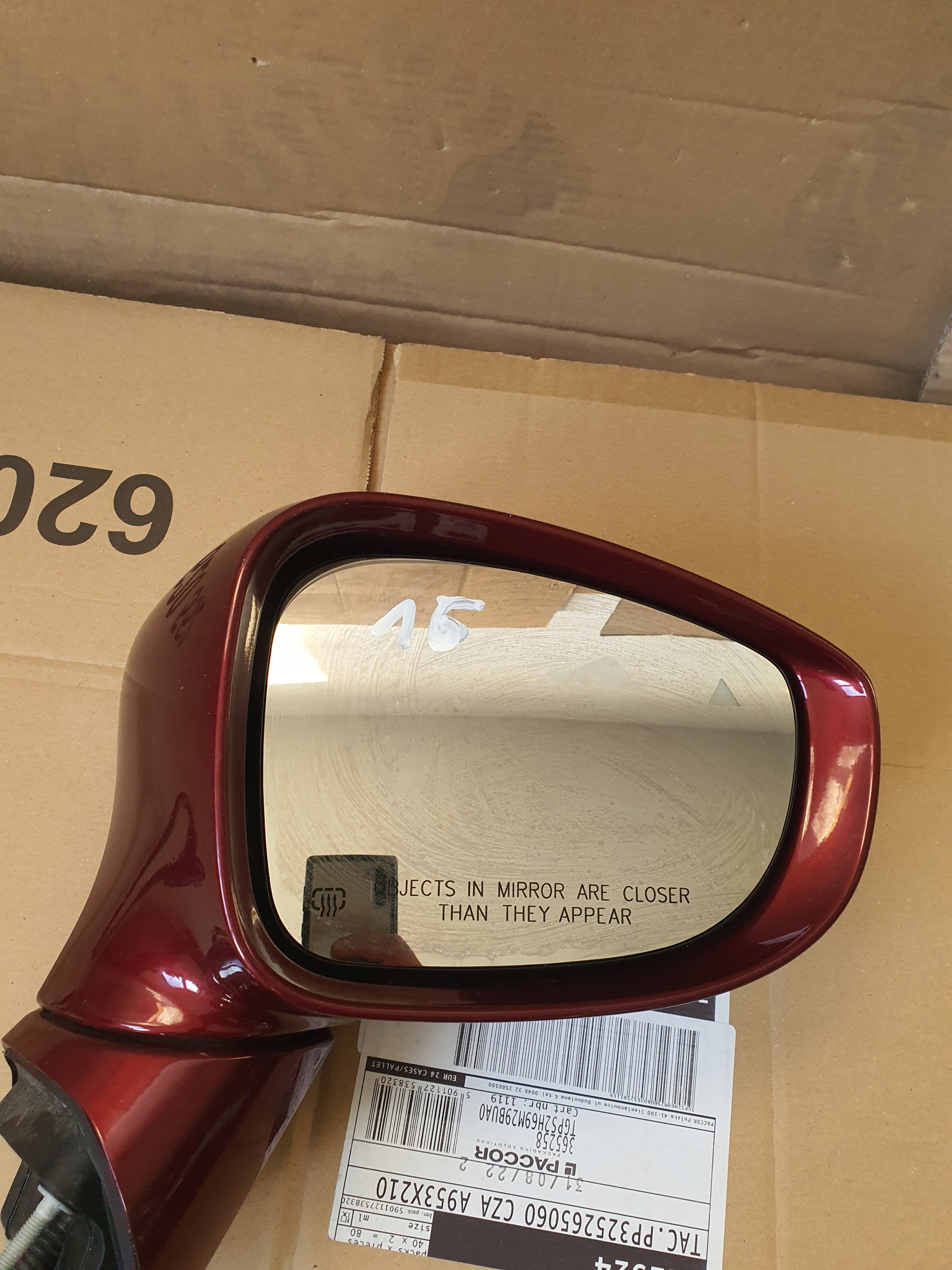 LUSTERKO PRAWE 16 PACIFICA Strona zabudowy prawa