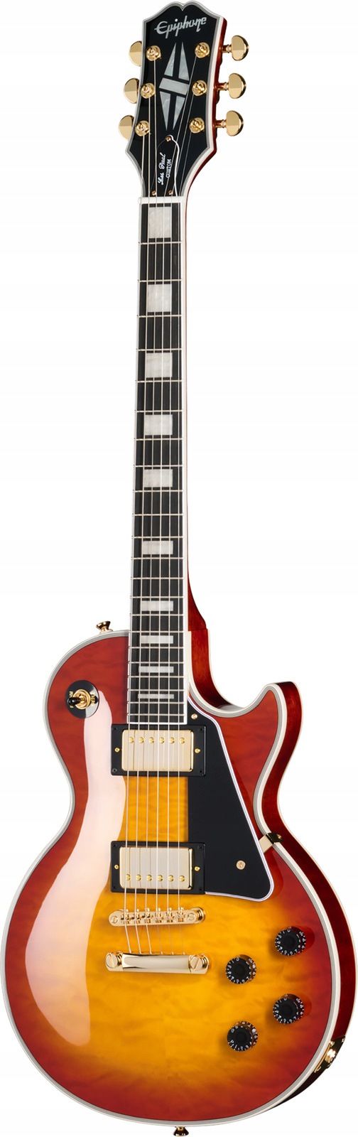 Epiphone Les Paul Custom Quilt Iced Tea Burst Elektrická kytara