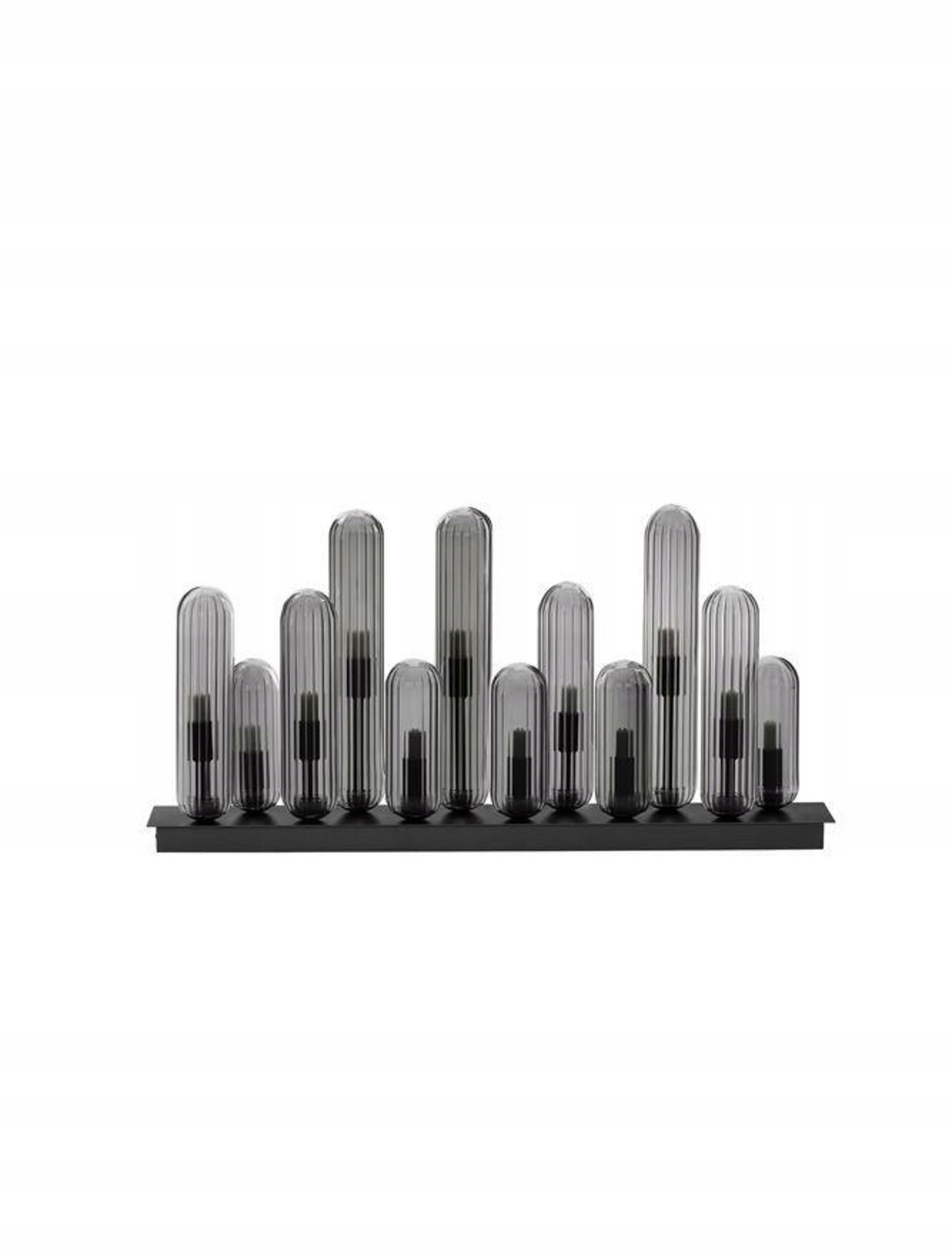 Nova Luce stropné svietidlo Gustave ľahko dymovo šedé sklo a matná čierna G9